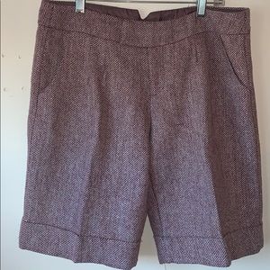 NWOT Lux 90’s wool mix heather deep red shorts